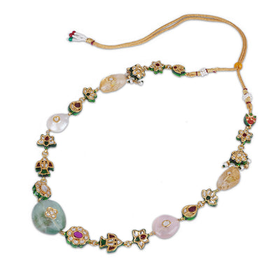 Multi Stone Kundan Long necklace