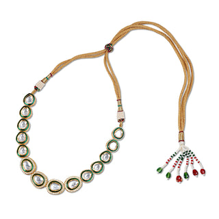 Green Kundan Polki Choker Full View.