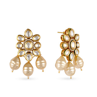  Kundan Gold Drop Earrings