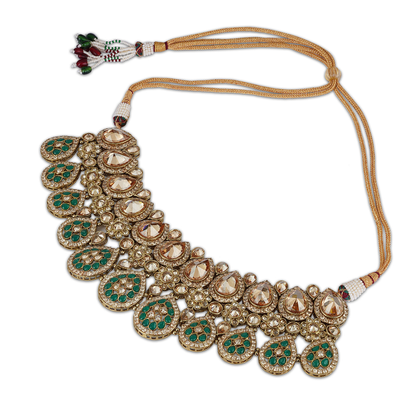 Polki Emerald Green Necklace