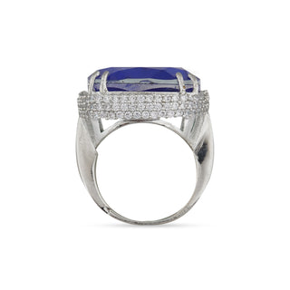 Purple Stoned Cubic Zirconia Ring