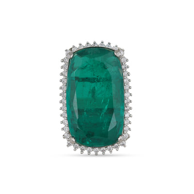 American Diamond Green Stoned Ring