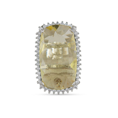Yellow Stoned CZ Ring