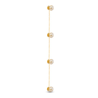  White and Gold Button Patti